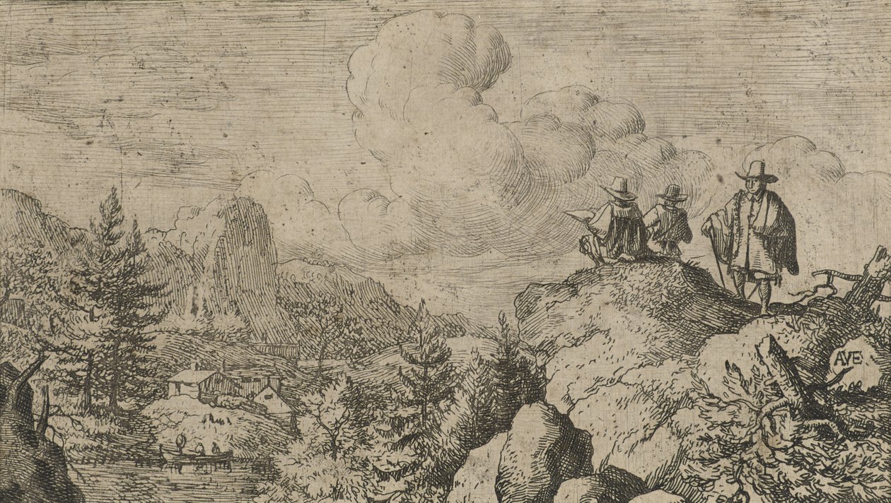 A rajzolók, 1644 körüli (metszet öntött papírra) alkotó: Allart van Everdingen
