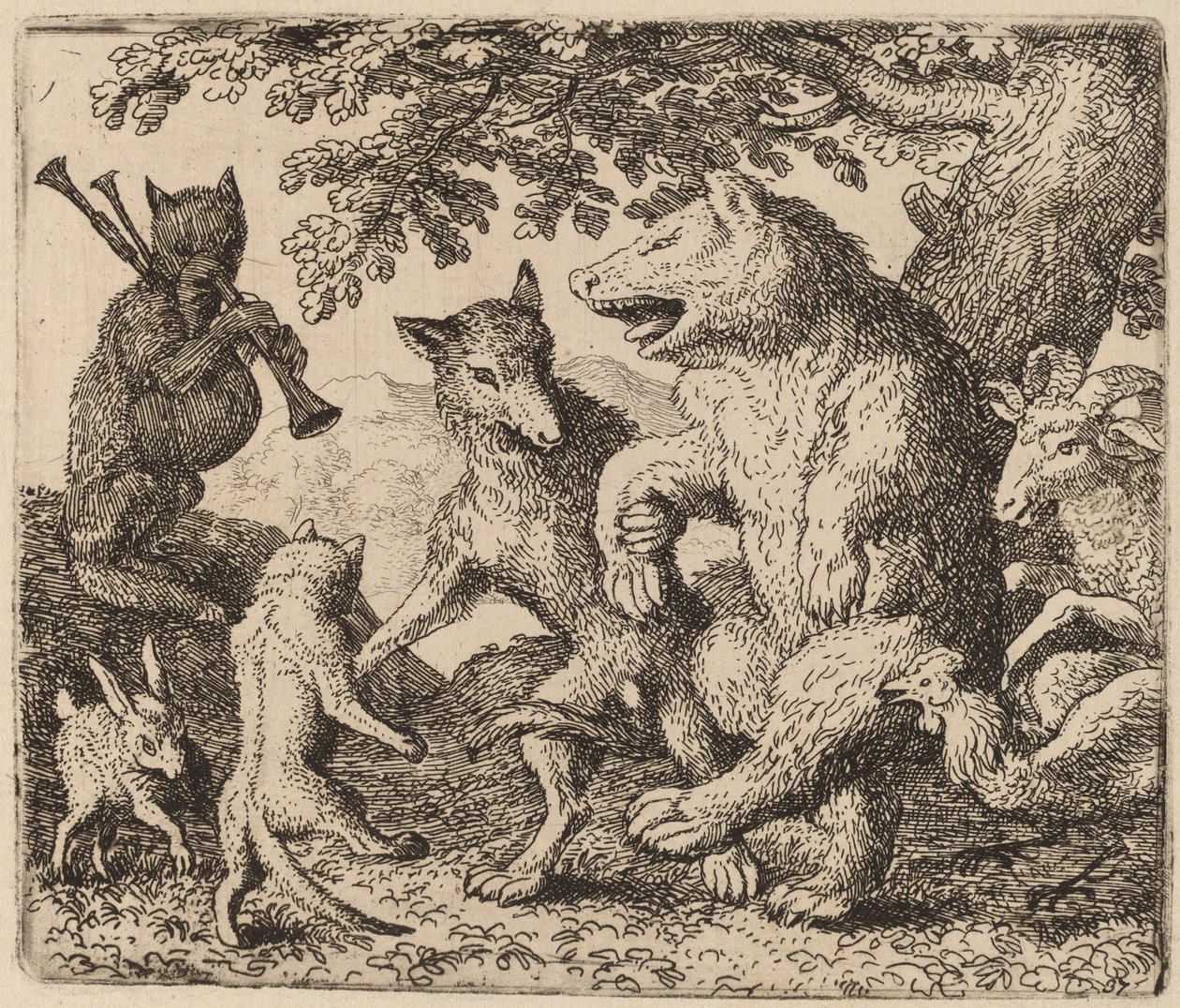 Mindenki örüljön a medvének és a farkasnak, valószínűleg c. 16451656. alkotó: Allart van Everdingen