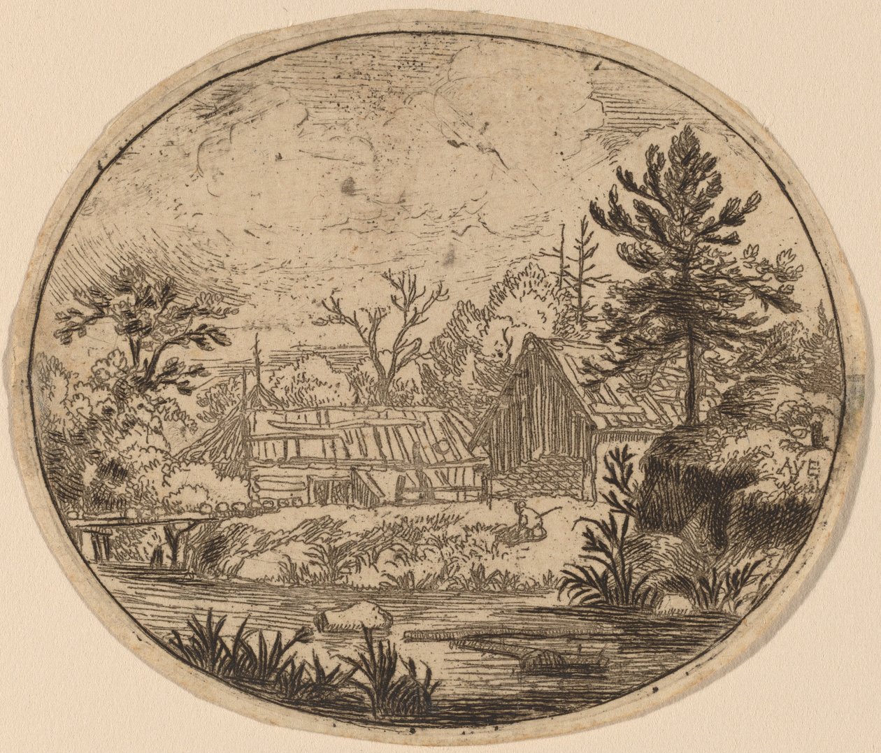 Hamlet a folyó partján, valószínűleg c. 16451656. alkotó: Allart van Everdingen