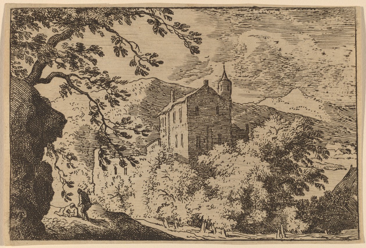 Nagy ház toronnyal, valószínűleg c. 16451656. alkotó: Allart van Everdingen