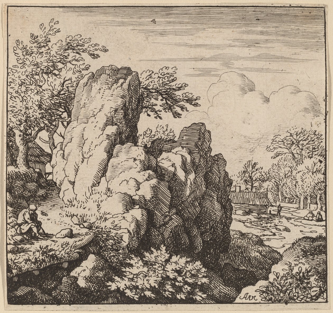 Nagy Szikla, valószínűleg c. 16451656. alkotó: Allart van Everdingen