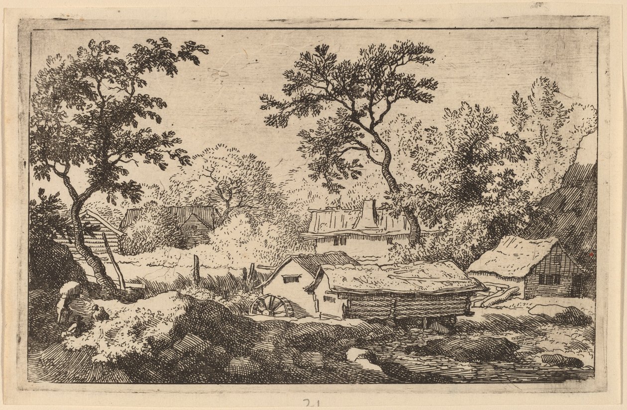 Malom vízesés alatt, valószínűleg c. 16451656. alkotó: Allart van Everdingen