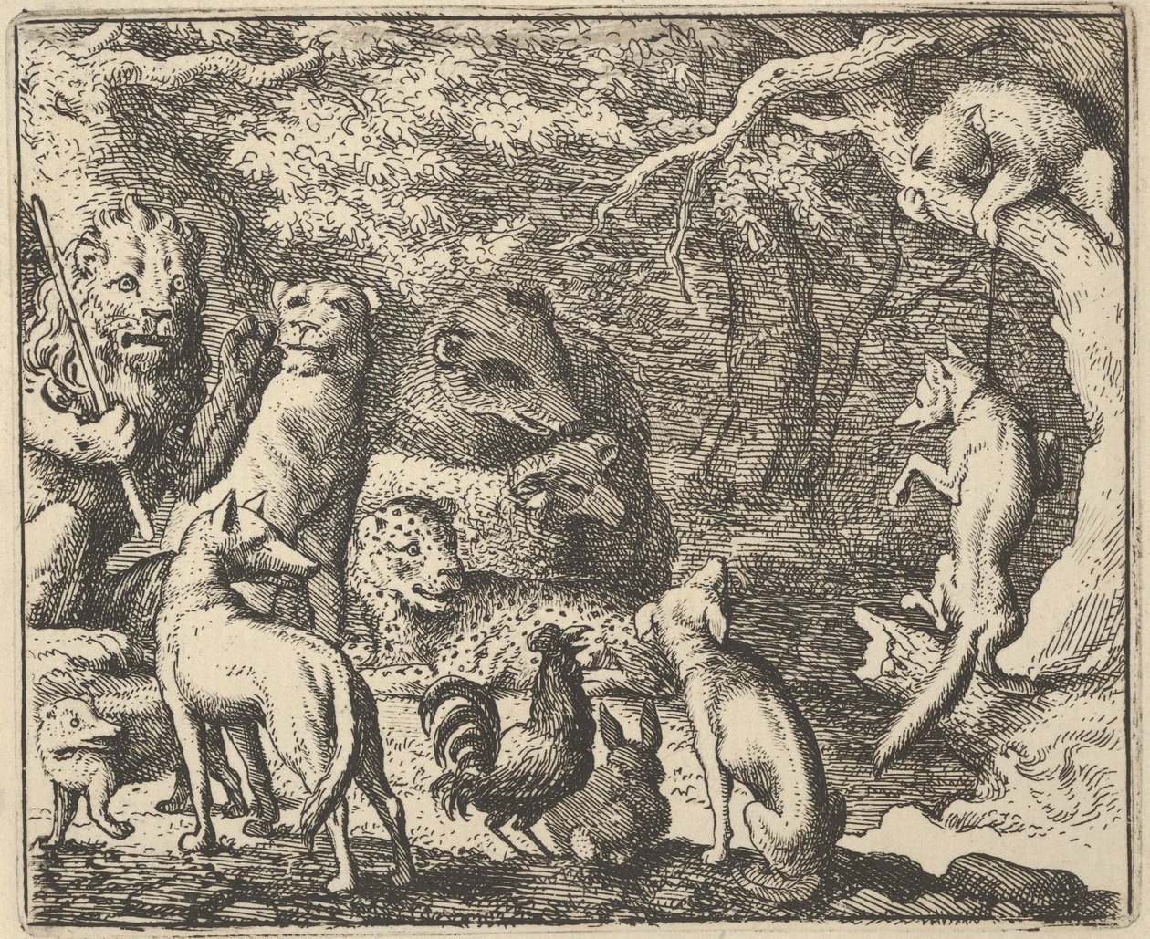 Renard gyónást kér, 1650-75. alkotó: Allart van Everdingen