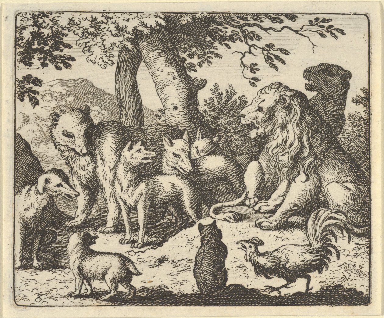 Renard felmenti magát az oroszlán előtti bűnei alól, 1650-75. alkotó: Allart van Everdingen