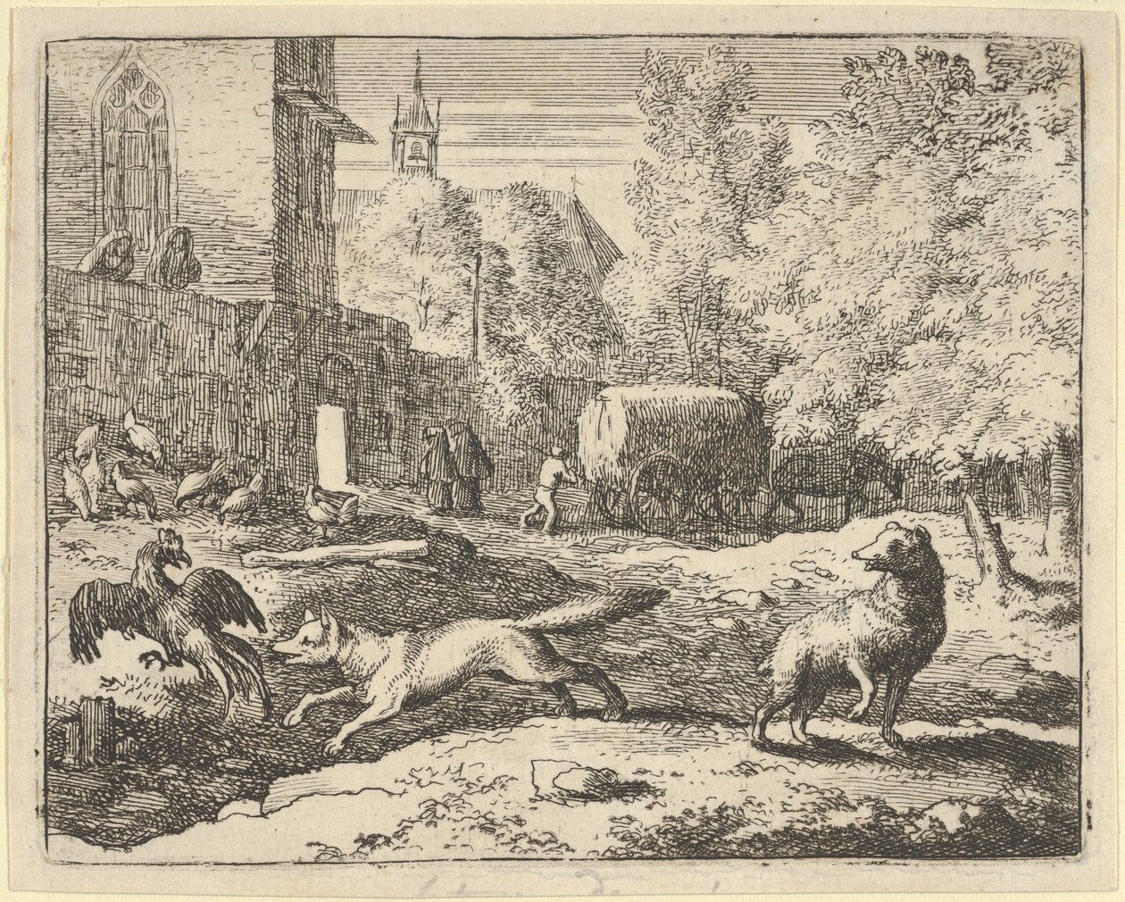 Renard kakast akar találni, 1650-75. alkotó: Allart van Everdingen