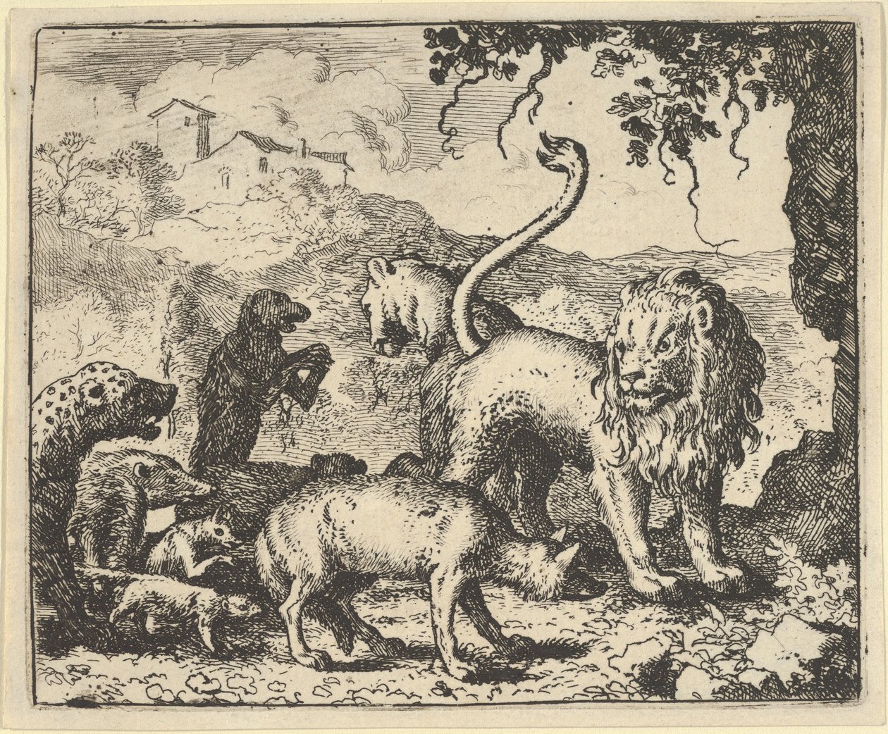 Renardot a farkas és számos állat vádolja, 1650-75. alkotó: Allart van Everdingen