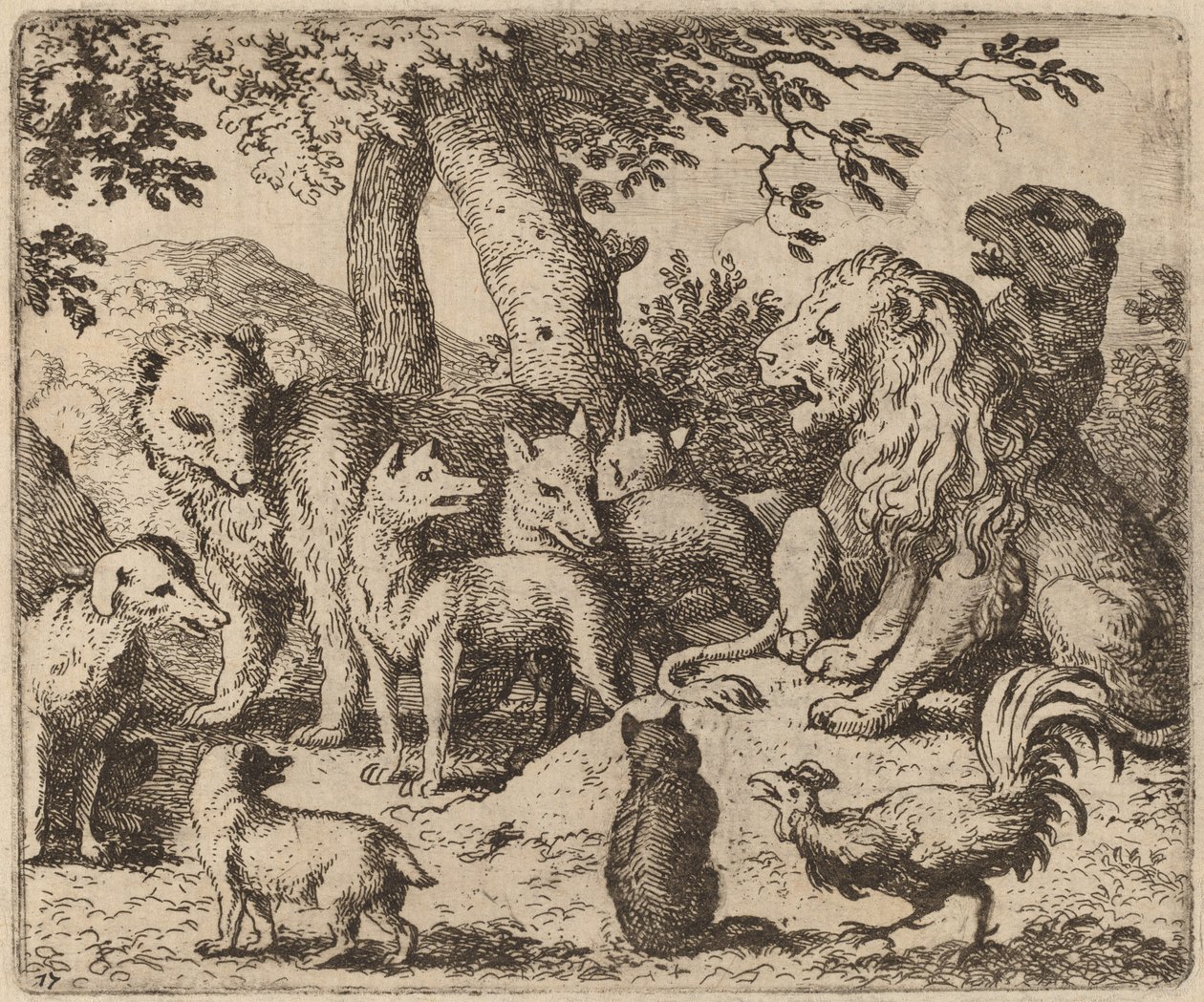 Reynard Megpróbálja tisztázni magát, valószínűleg c. 16451656. alkotó: Allart van Everdingen