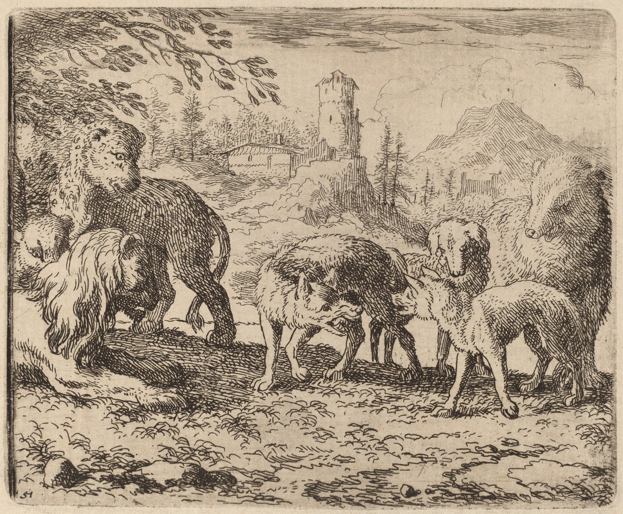 Reynard Condemned, valószínűleg c. 16451656. alkotó: Allart van Everdingen