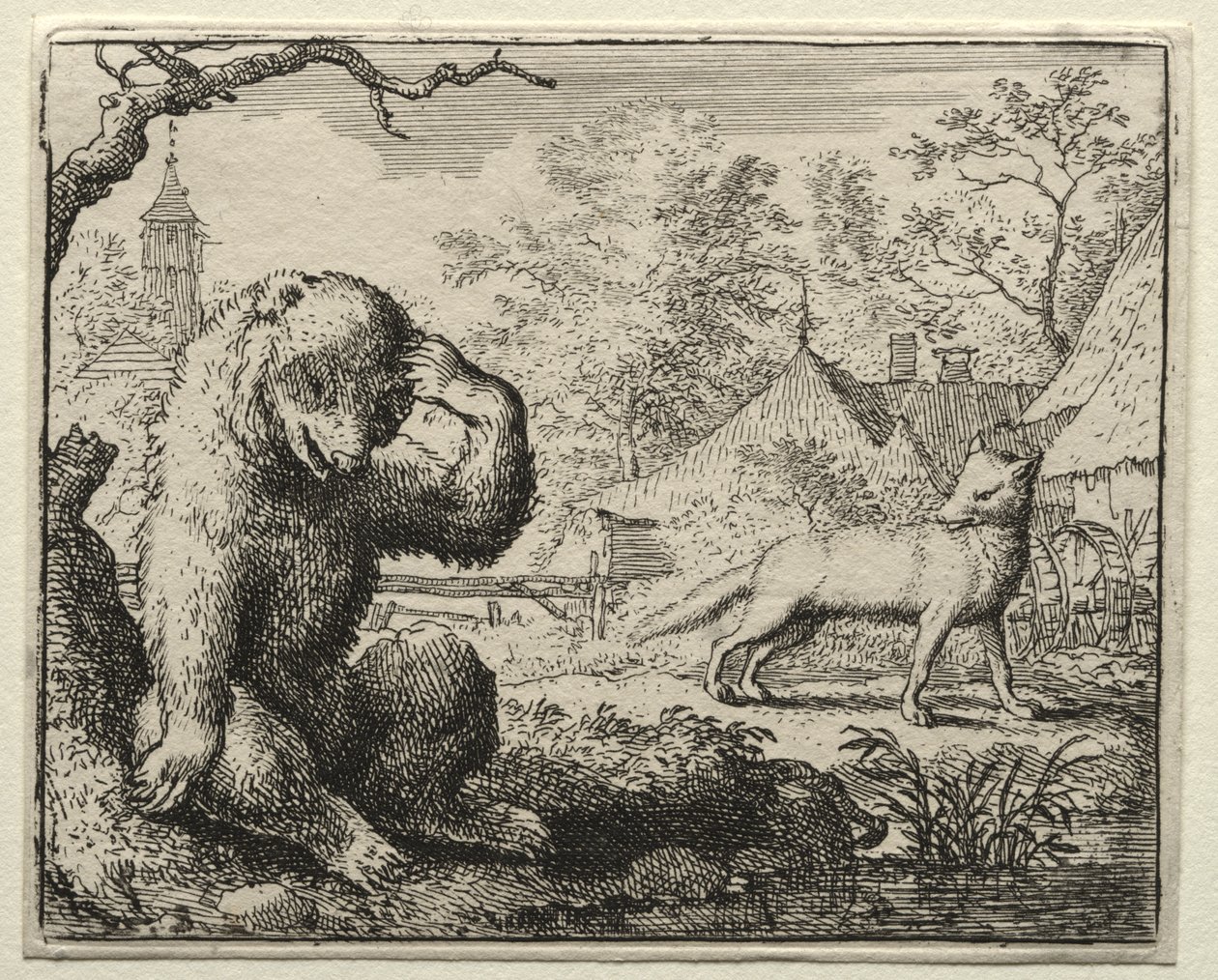 Reynard, a róka: Reynard Chides the Injured Bear alkotó: Allart van Everdingen