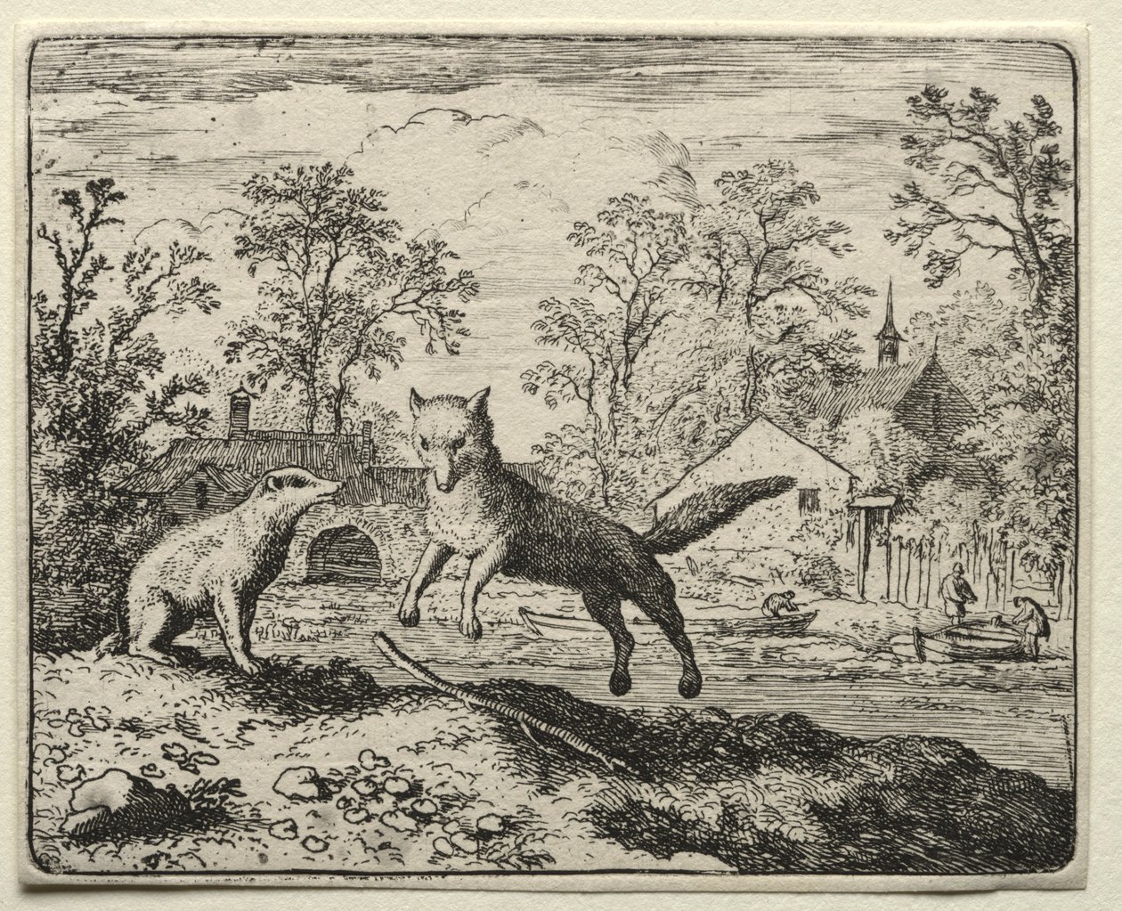 Reynard, a róka: Reynard bűnbánatot művel. alkotó: Allart van Everdingen