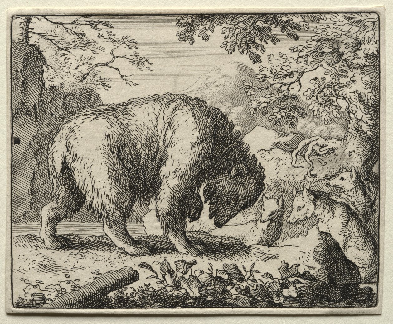 Reynard, a róka: Reynard mézet ígér a medvének. alkotó: Allart van Everdingen