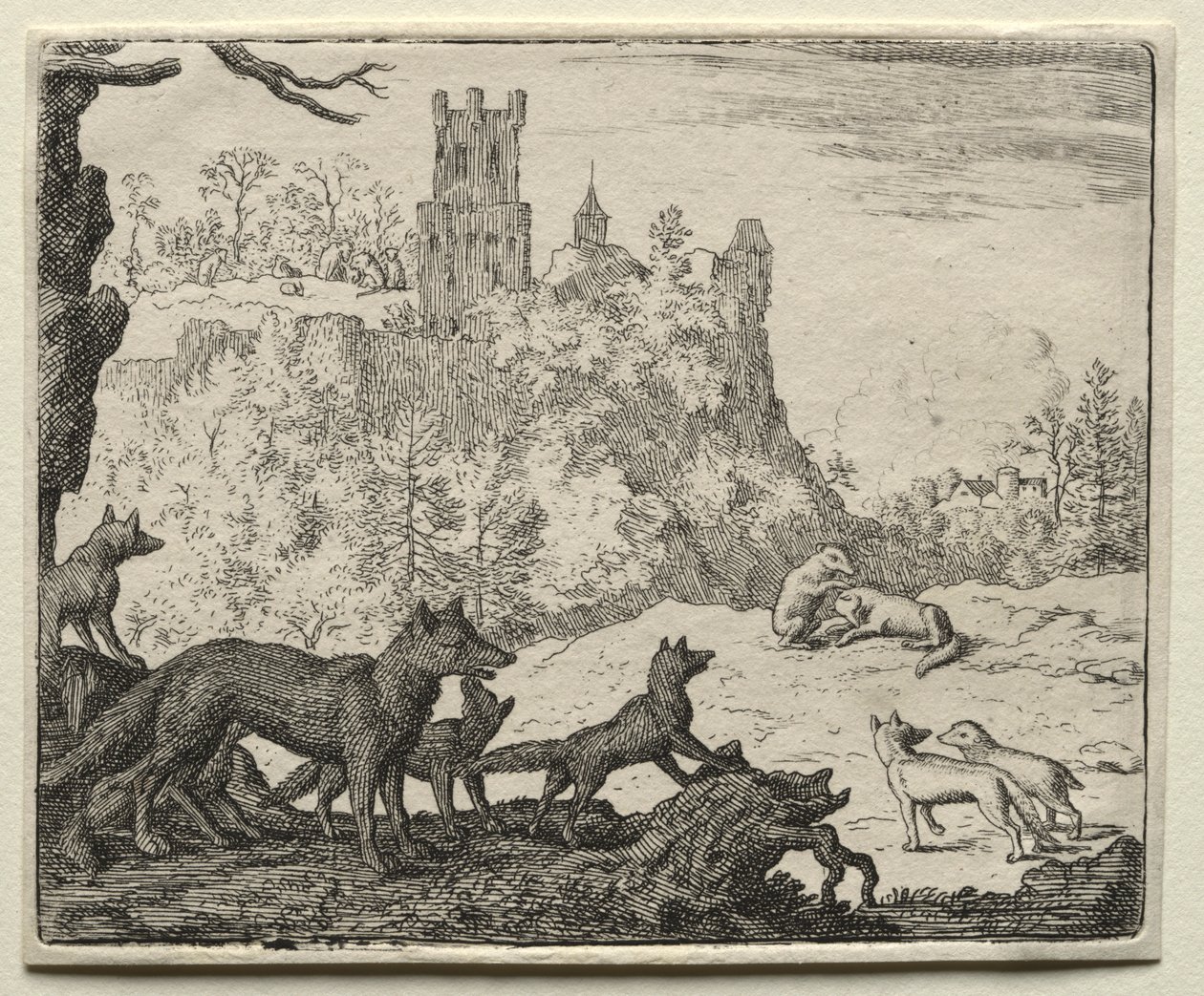 Reynard, a róka: Reynard és a borz indul az udvarba. alkotó: Allart van Everdingen