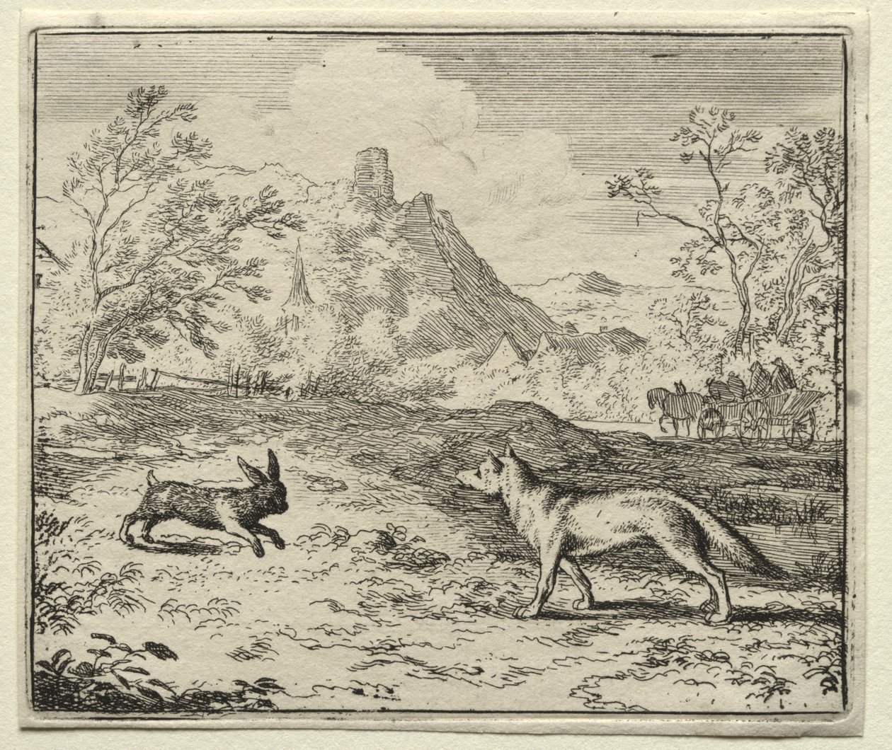Reynard, a róka: Reynard és a nyúl alkotó: Allart van Everdingen