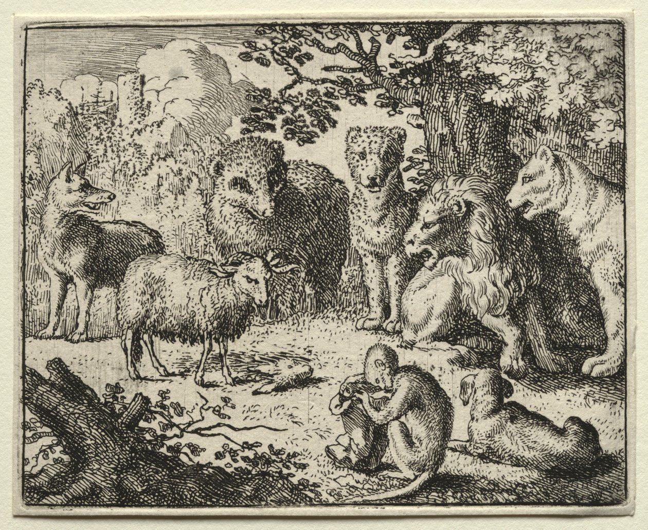 Reynard, a róka: A csomag érkezése. alkotó: Allart van Everdingen
