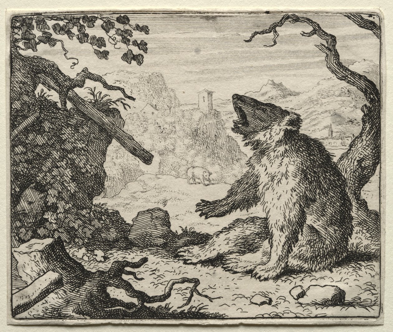 Reynard, a róka: A medve bíróság elé hívja Reynardot. alkotó: Allart van Everdingen
