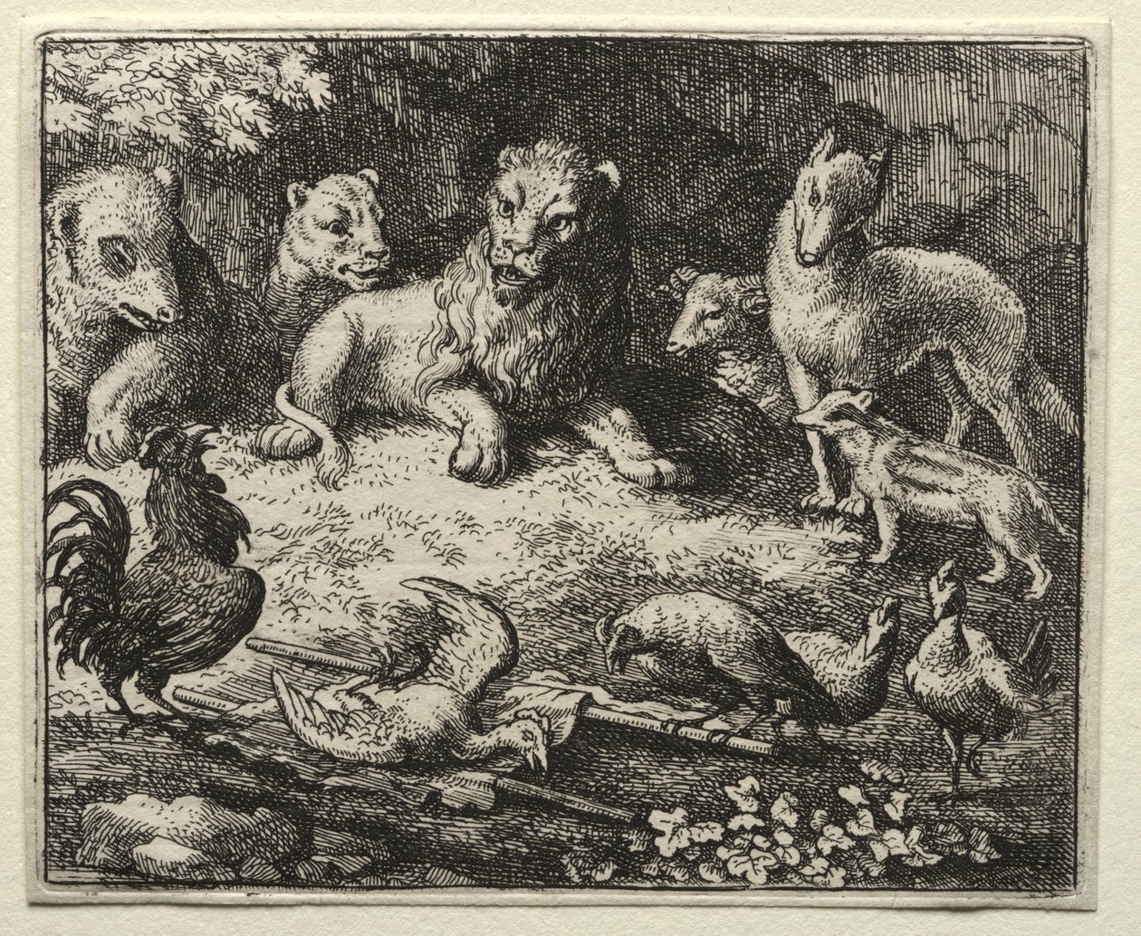 Reynard, a róka: A kakas panasza. alkotó: Allart van Everdingen