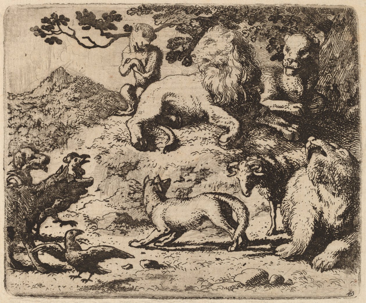 Reynard ellenségei el vannak keseredve, valószínűleg c. 16451656. alkotó: Allart van Everdingen