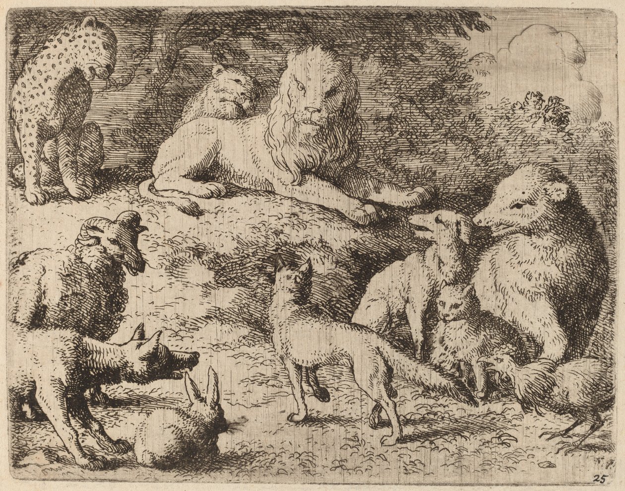 The Animals Present Your Charges Against Reynard, valószínűleg c. 16451656. alkotó: Allart van Everdingen