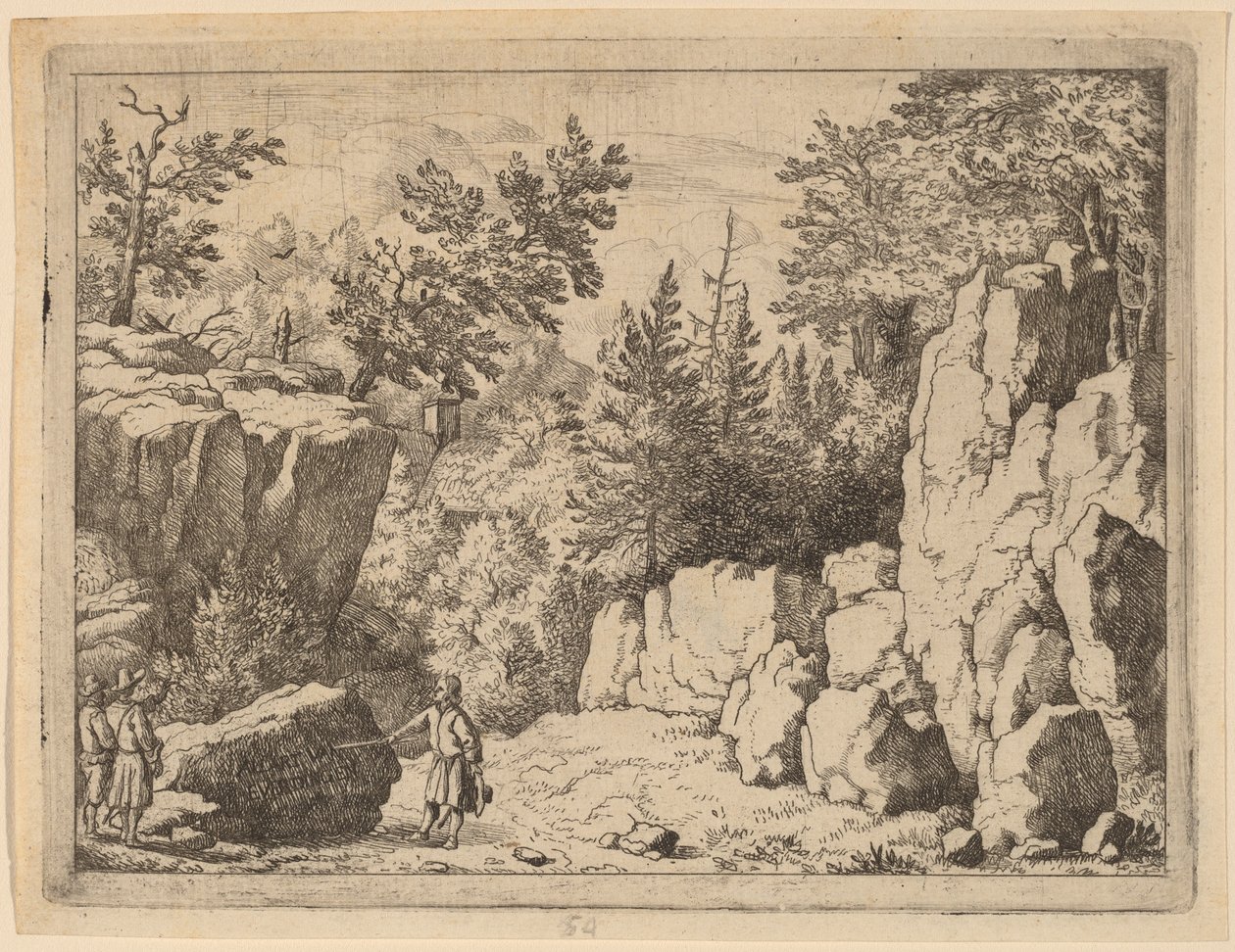 A Felirat a sziklán, valószínűleg c. 16451656. alkotó: Allart van Everdingen
