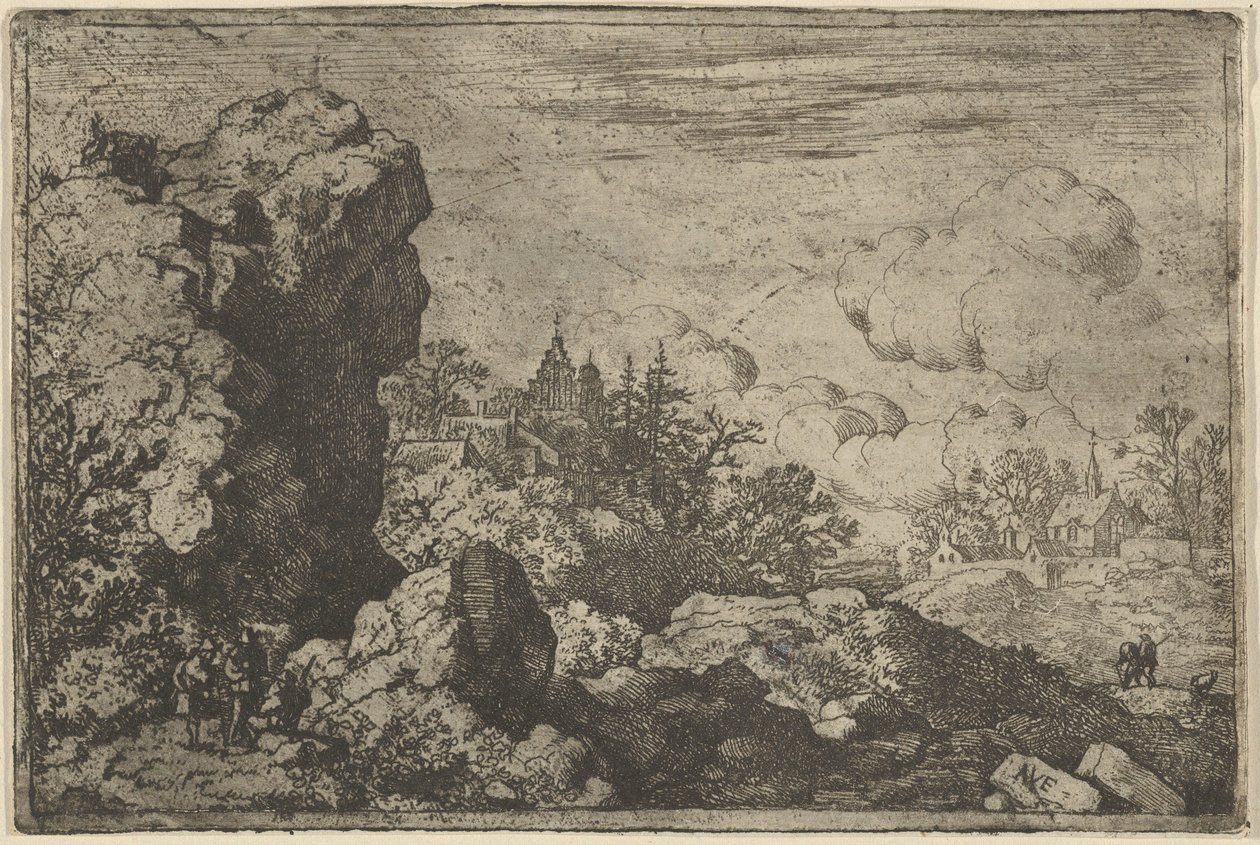 A három utazó a High Rock lábánál, 17. század. alkotó: Allart van Everdingen