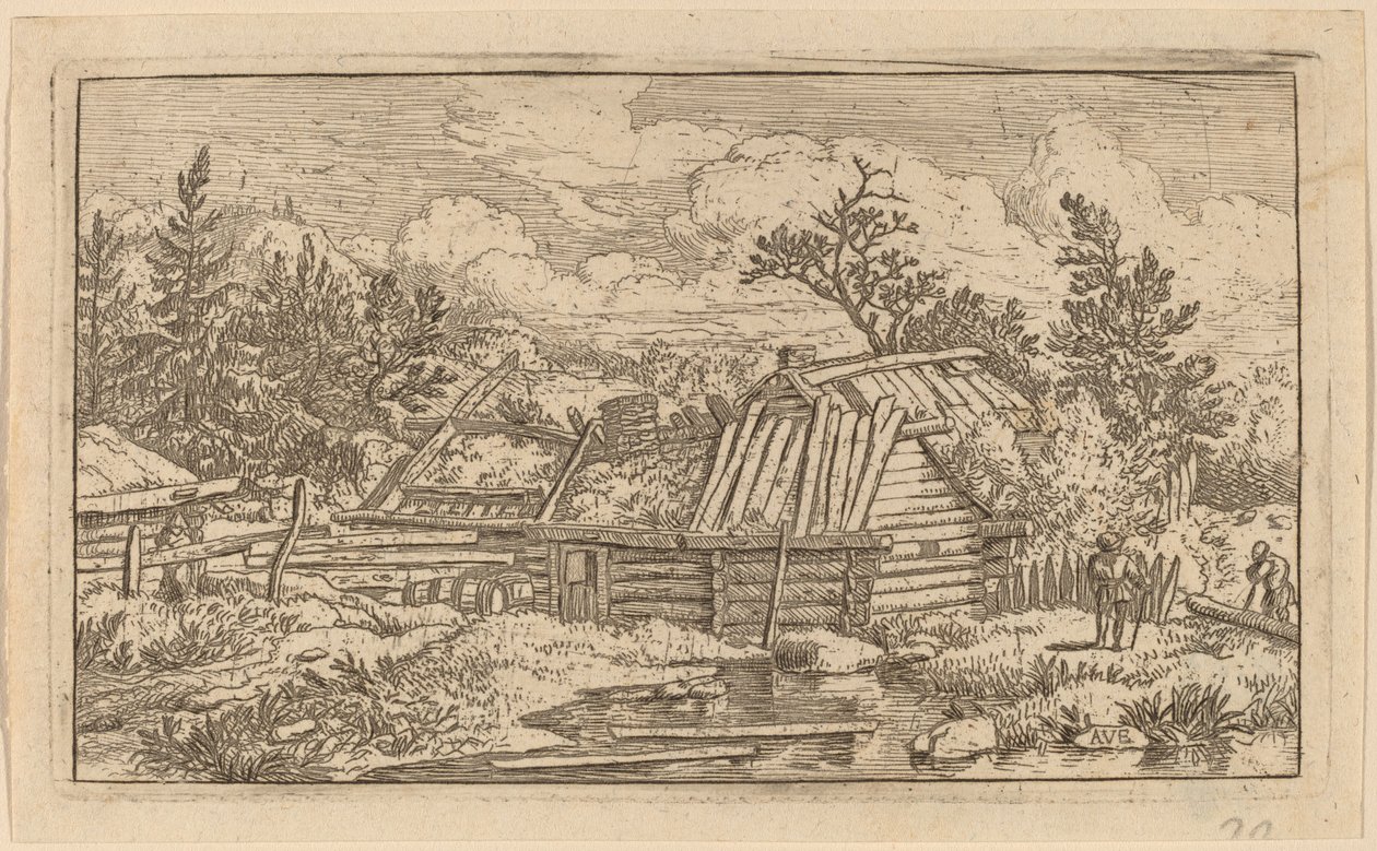 Két vízben úszó gerenda, valószínűleg c. 16451656. alkotó: Allart van Everdingen