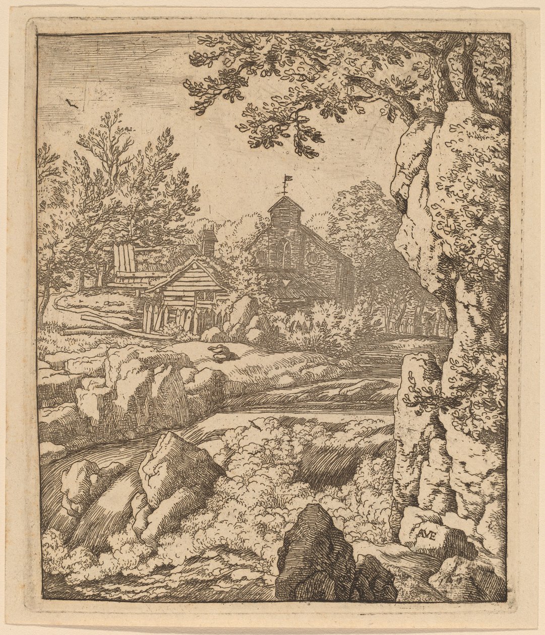 Vízesés, valószínűleg c. 16451656. alkotó: Allart van Everdingen