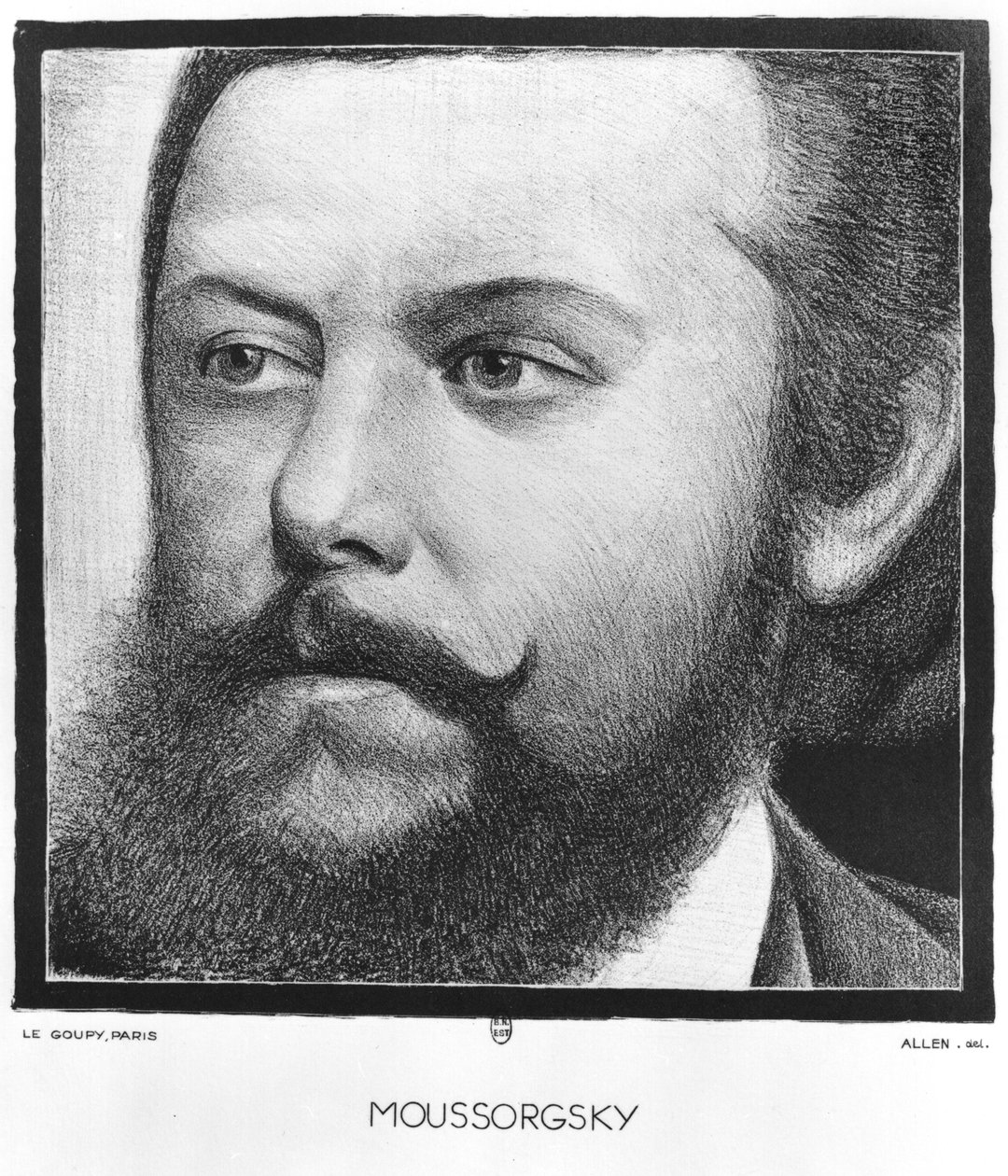 Modeszt Petrovics Muszorgszkij (1839-81) portréja alkotó: Allen