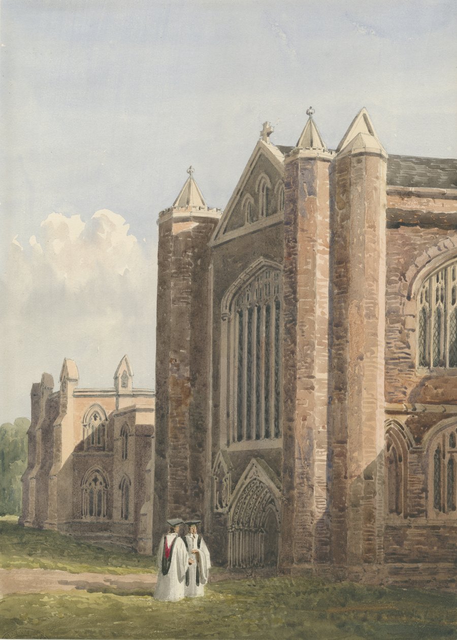 Lichfield katedrális – Északnyugati nézet: akvarell festmény, nd [1842. augusztus 27.] alkotó: Allen Edward Everitt