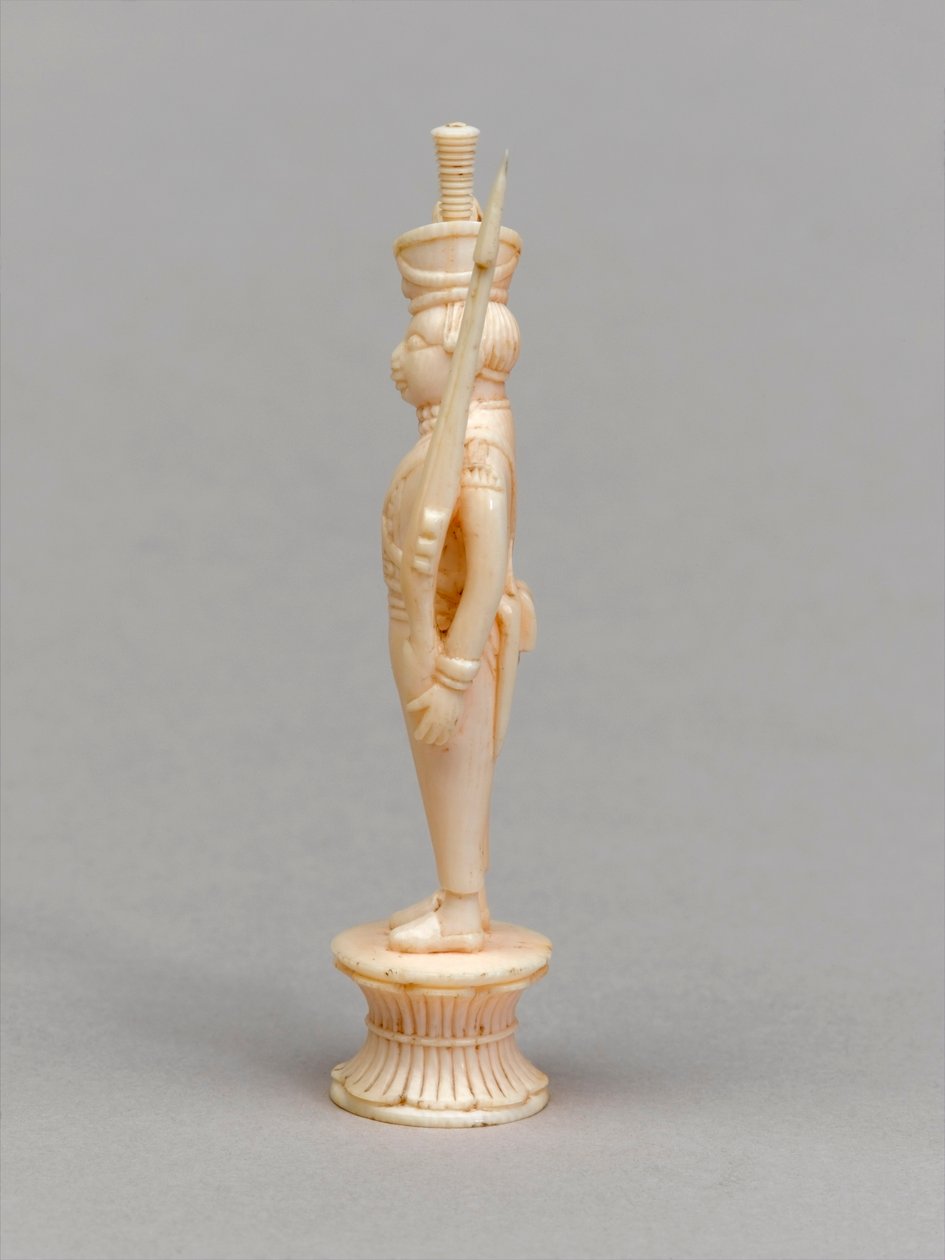 Fehér gyalog, sakkfigura, India, 1820 körül alkotó: Allen Edward Everitt