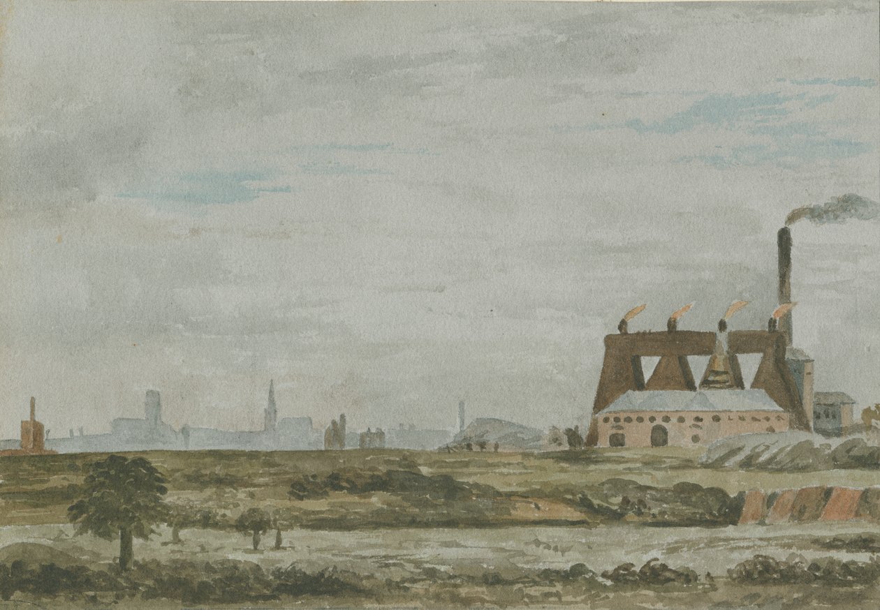 Wolverhampton – South View: akvarell festészet, és [c 1830] alkotó: Allen Edward Everitt