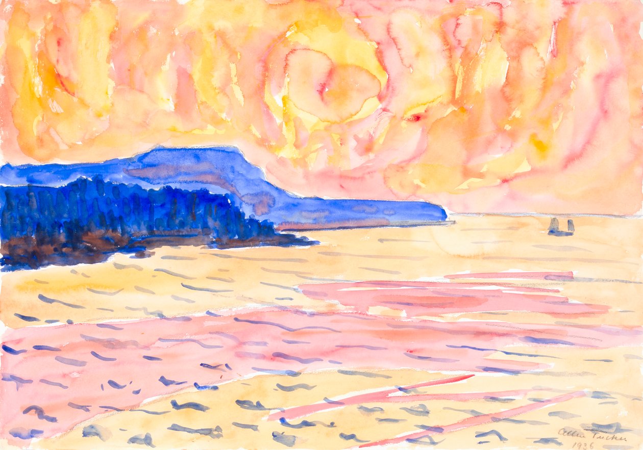 Akvarell sz. 6, Blue Coast, 1936. alkotó: Allen Tucker