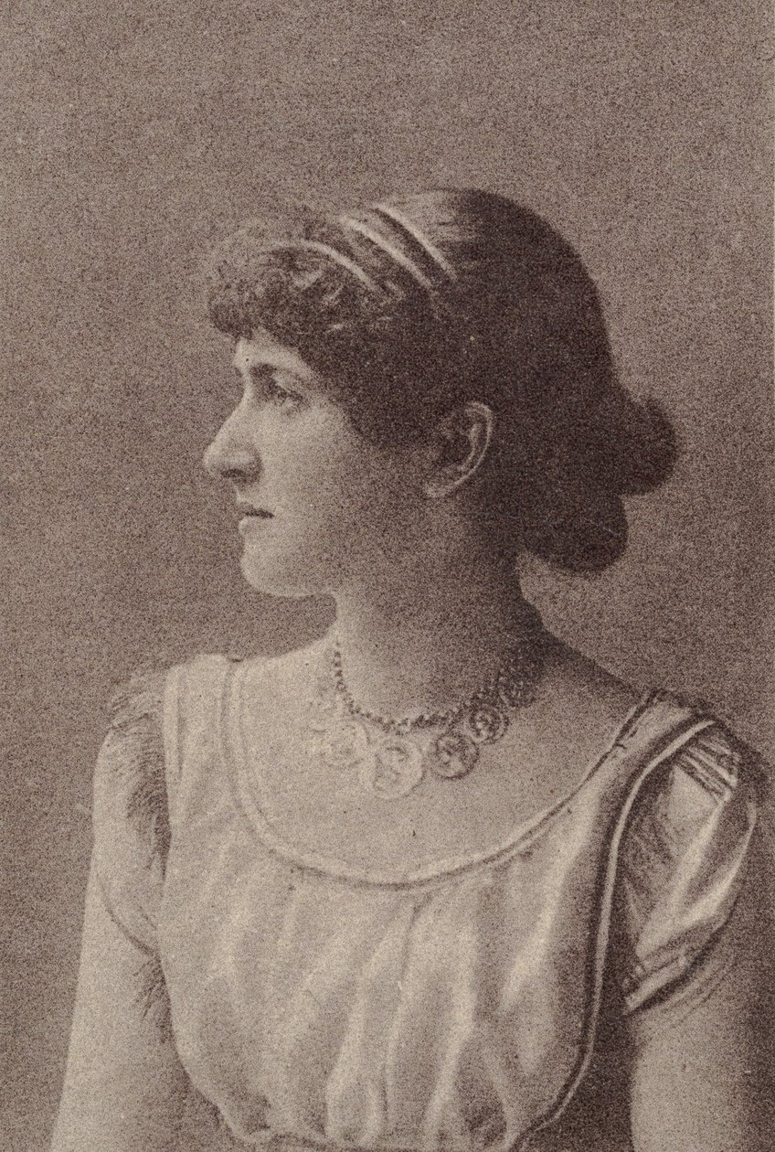 Kitty Welch, az N67 színésznők sorozatból, amely a Virginia Brights cigarettákat reklámozza..., kb. 1888. alkotó: Allen and Ginter