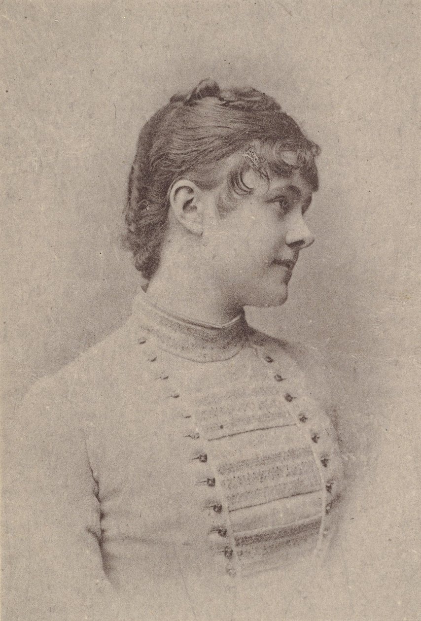 Lili Rupp, az N67 színésznők sorozatból, amely a Virginia Brights cigarettákat reklámozza A... számára, kb. 1888. alkotó: Allen and Ginter