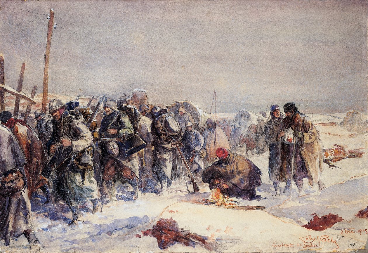 Az osztrák-magyar hadsereg kivonulása a szerb frontról, december 3 alkotó: Almery Lobel Riche