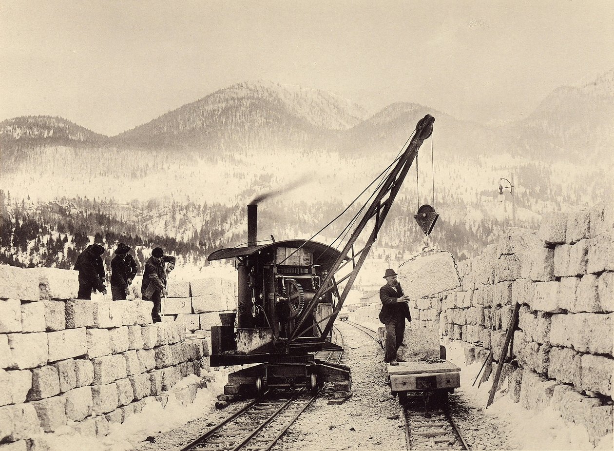 A Worcheiner-alagutak 1897-ben megkezdett építése. 1905-ös fotó (fotó) alkotó: Alois Beer
