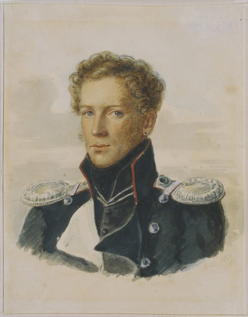 Sergey Lanskoy 1789-1832, a lovagi gárda tisztje, 1829 alkotó: Alois Gustav Rockstuhl