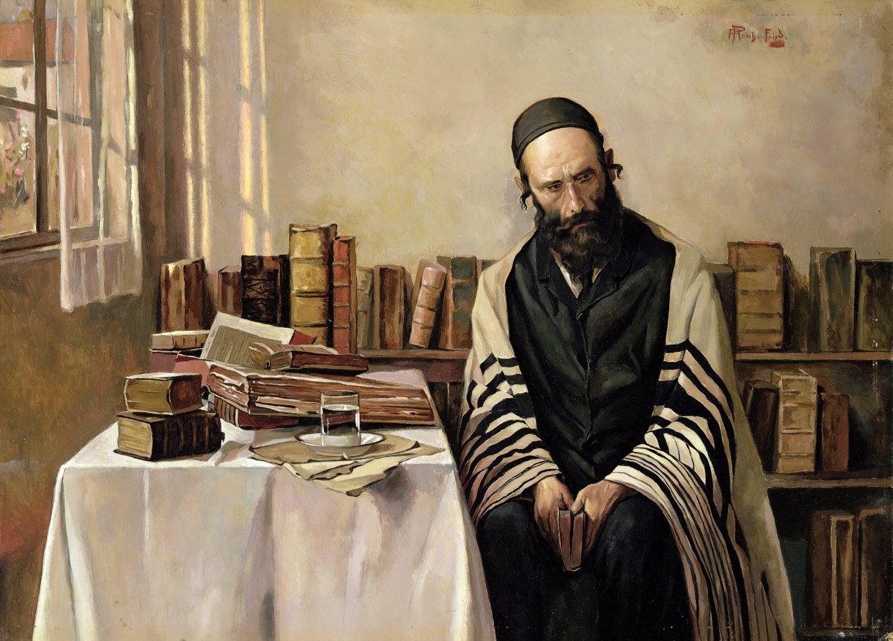Egy rabbi a dolgozószobájában alkotó: Alois Heinrich Priechenfried
