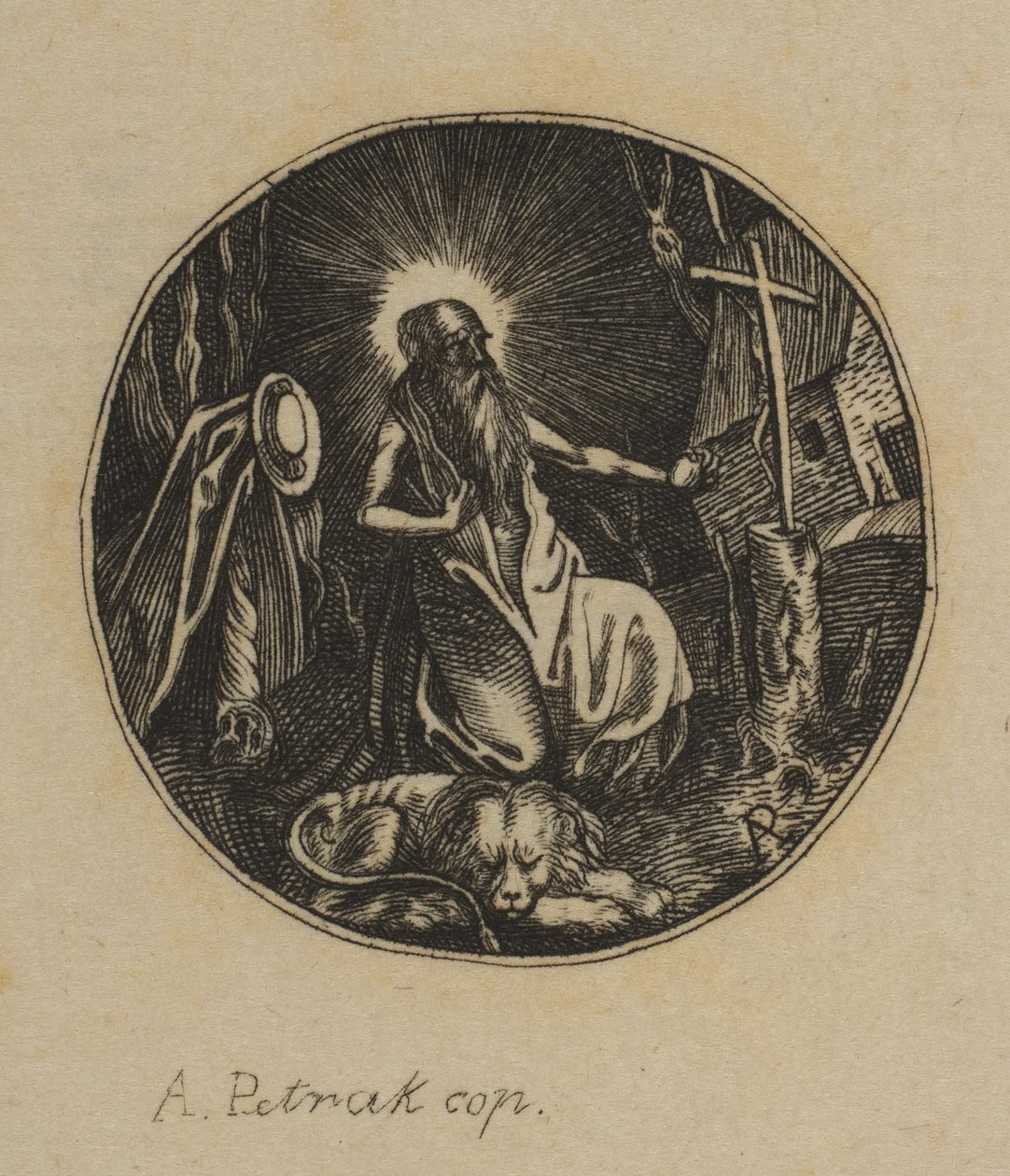 Szent Jeromos, 19. század. alkotó: Alois Petrak