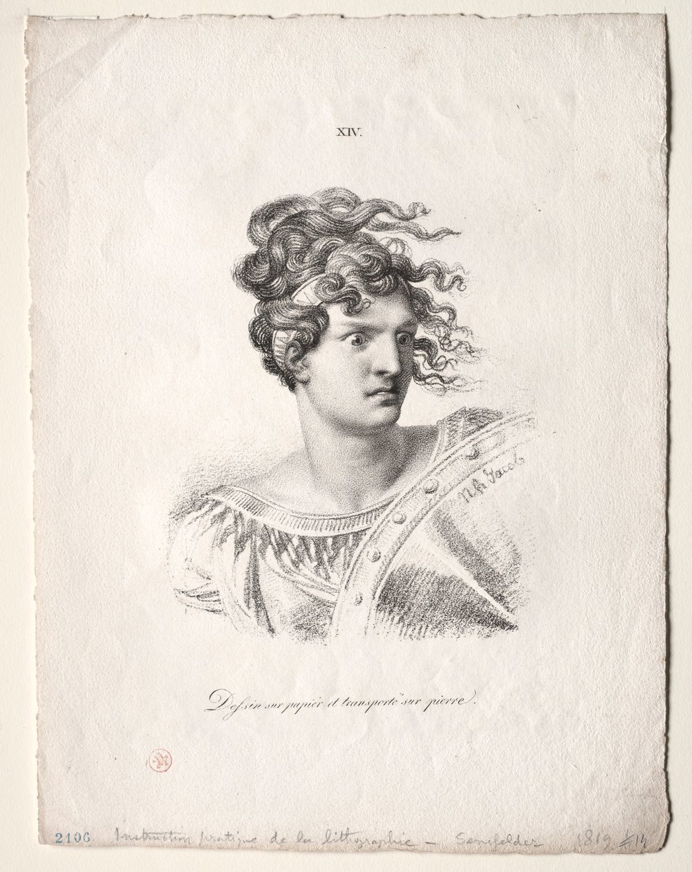 Lart de la lithographie: Egy Amazon vezetője. alkotó: Alois Senefelder