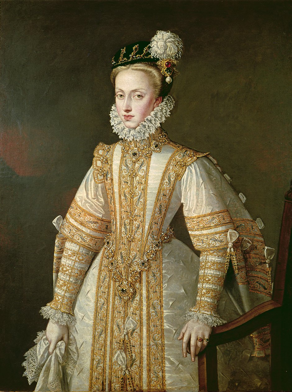 Ausztriai Anna (1549-80) Spanyolország királynője, 1571 körül alkotó: Alonso Sánchez Coello