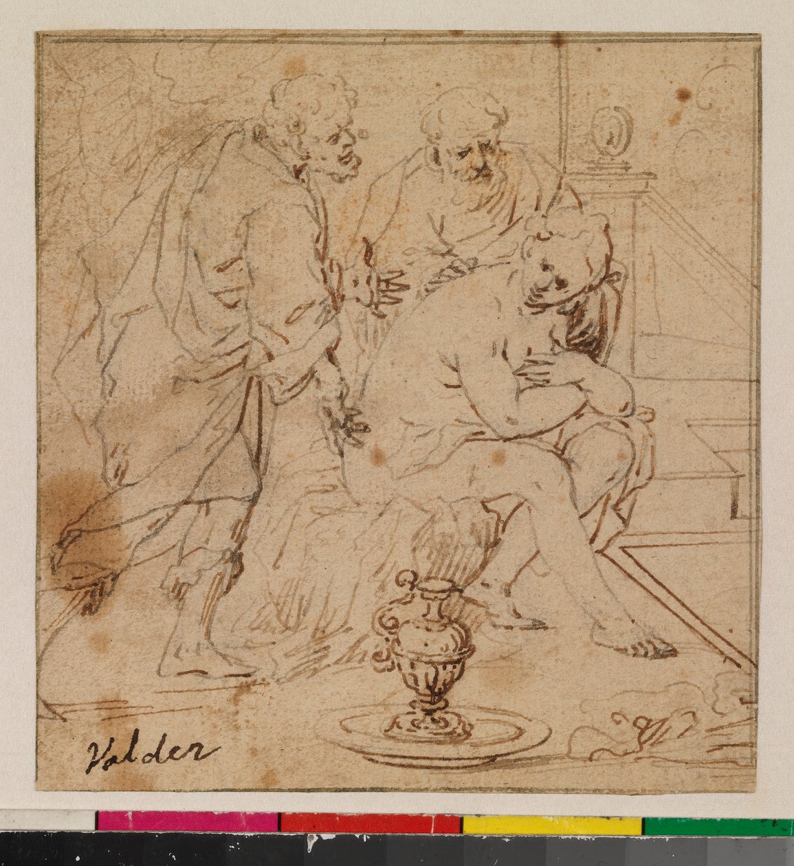 Susannah és a vének (recto) alkotó: Alonso (follower of) Cano