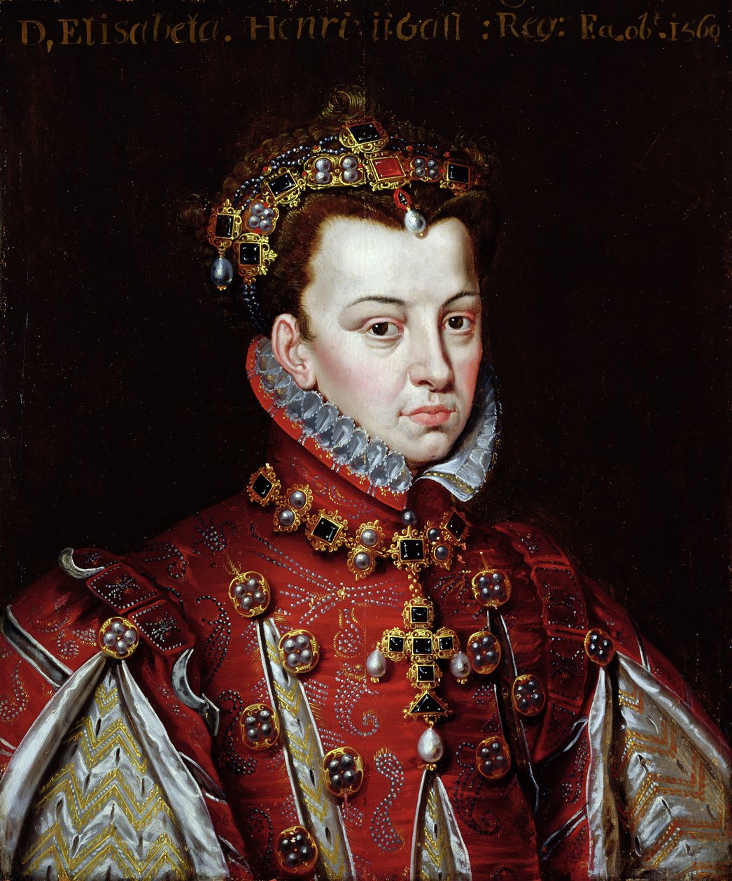 Erzsébet de Valois (1545-68) spanyol királynő portréja (olaj, vászon) alkotó: Alonso (studio of) Sanchez Coello