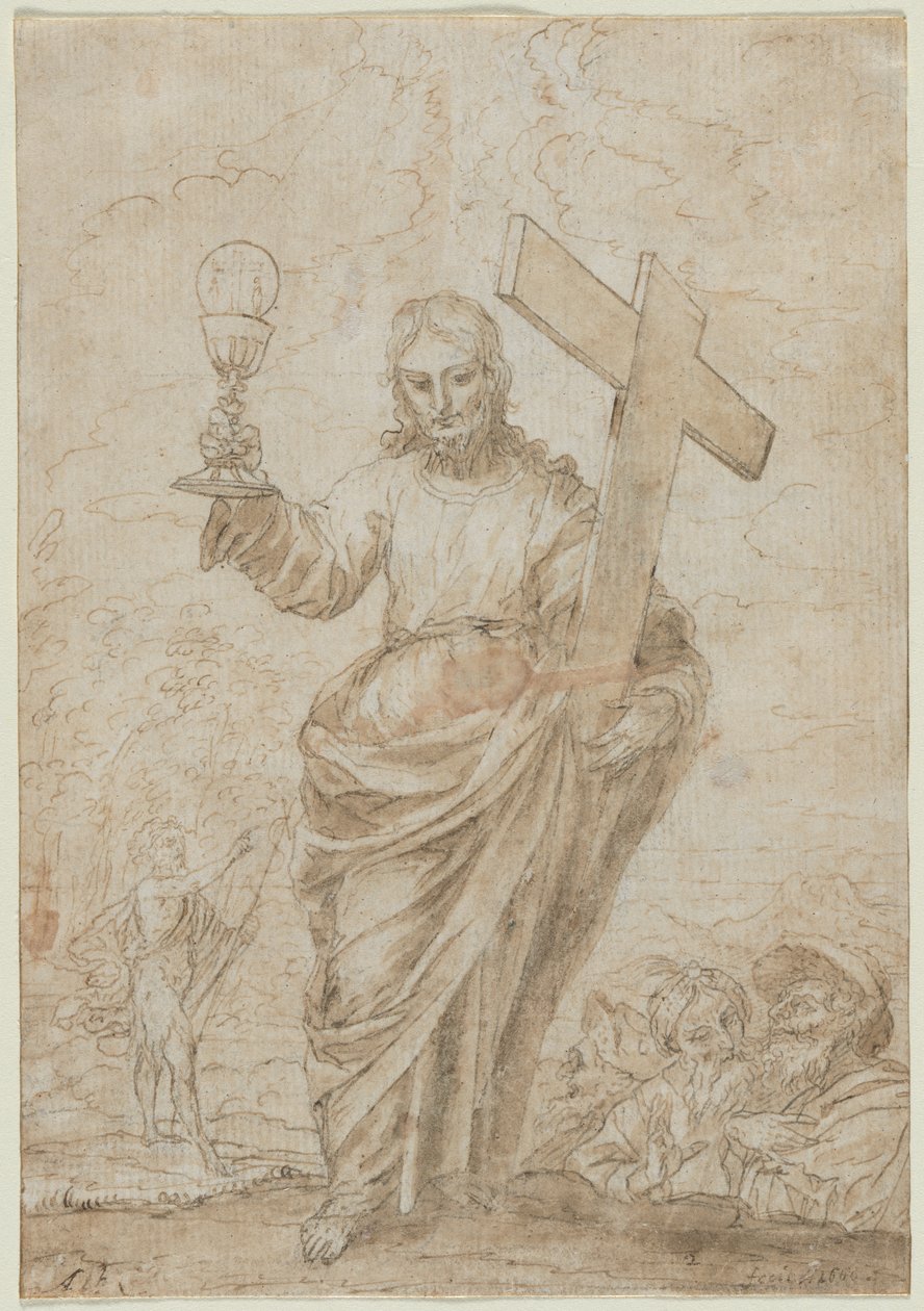 Krisztus kelyhet és keresztet tart, 1666. alkotó: Alonso Cano