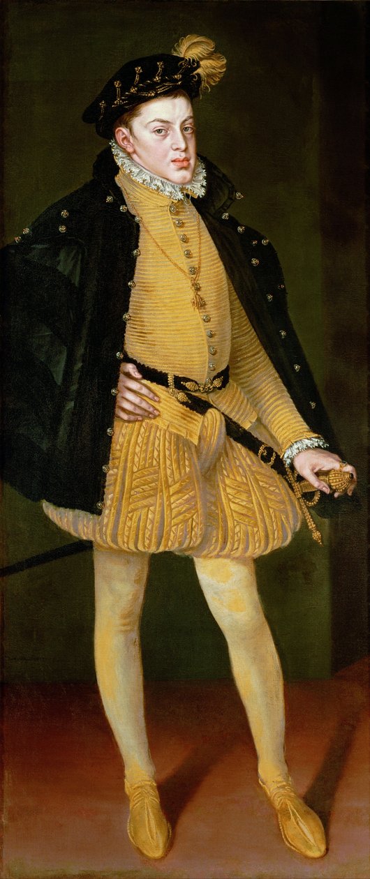 Osztrák Károly (1545-1568) - Don Carlos, Asztúria hercege - Alonso Sanchez Coello (1531-1588) festménye - 1564 - Olaj, vászon - 186x82,5 - Művészettörténeti Múzeum, Bécs alkotó: Alonso Sánchez Coello