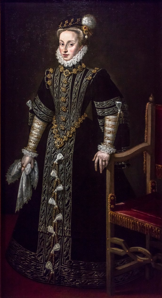 Ausztria Anna portréja alkotó: Alonso Sanchez Coello