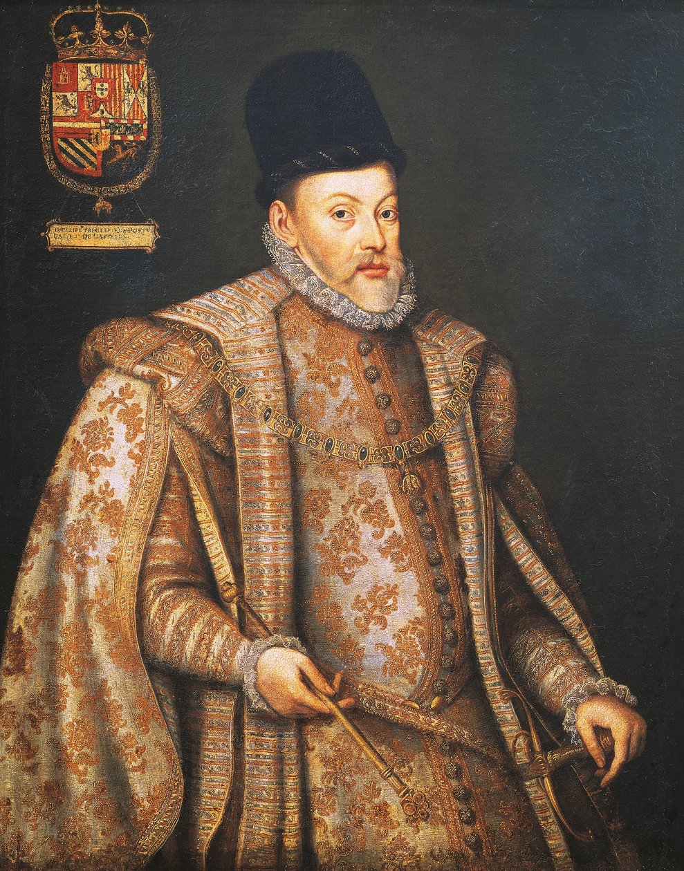 II. Fülöp spanyol portréja (Valladolid alkotó: Alonso Sánchez Coello