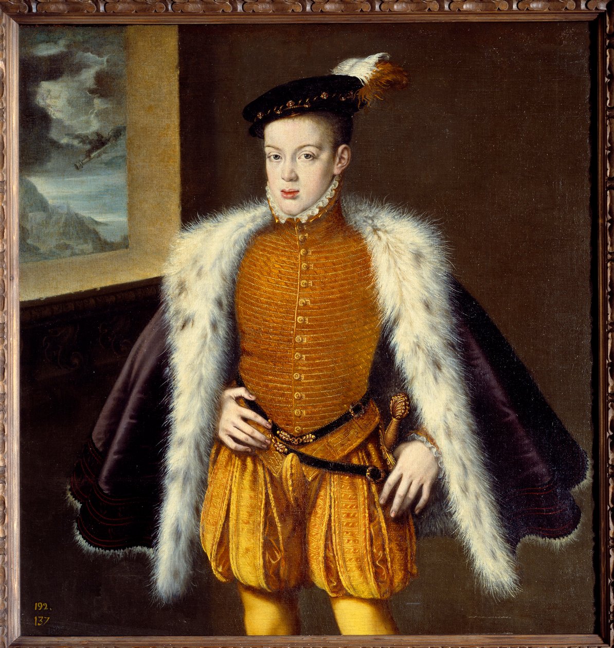 II. Fülöp fia Don Carlos herceg (1545-1568) portréja. Alonso Sanchez Coello (1531-1588) festménye Ec. Esp. alkotó: Alonso Sánchez Coello