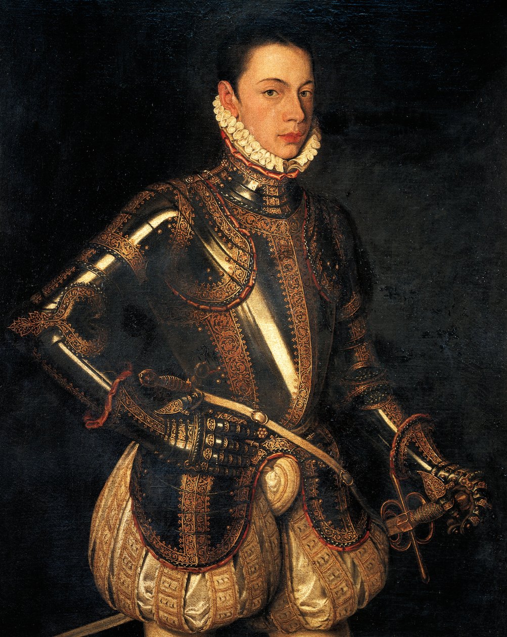 Alessandro Farnese portréja (olaj, vászon) alkotó: Alonso Sánchez Coello