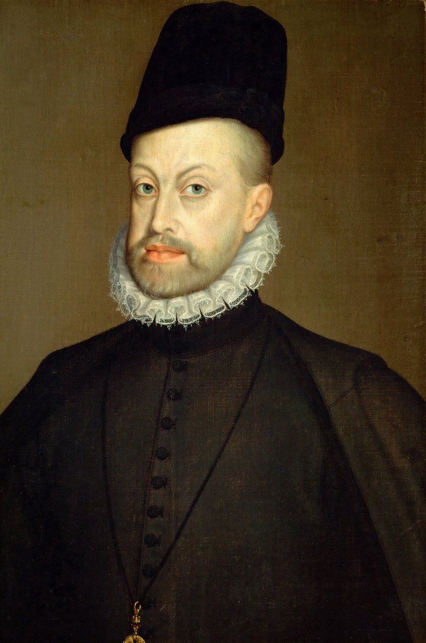 Fülöp 1527-1598, spanyol és portugál király portréja, 1568 alkotó: Alonso Sánchez Coello