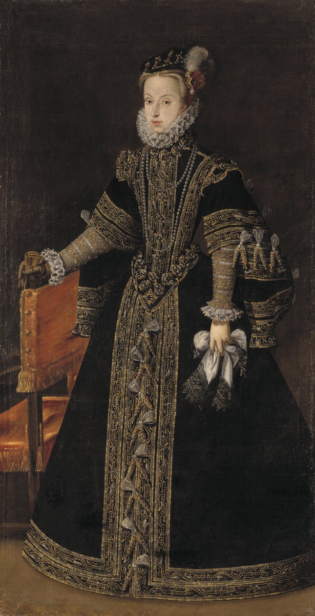 Ausztriai Anna, Spanyolország királynője, 1570 körül alkotó: Alonso studio of Sanchez Coello